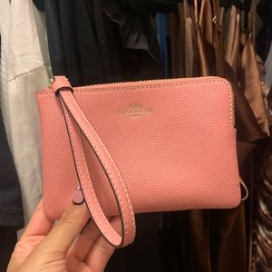 Coach bubblegum pink wrist bag